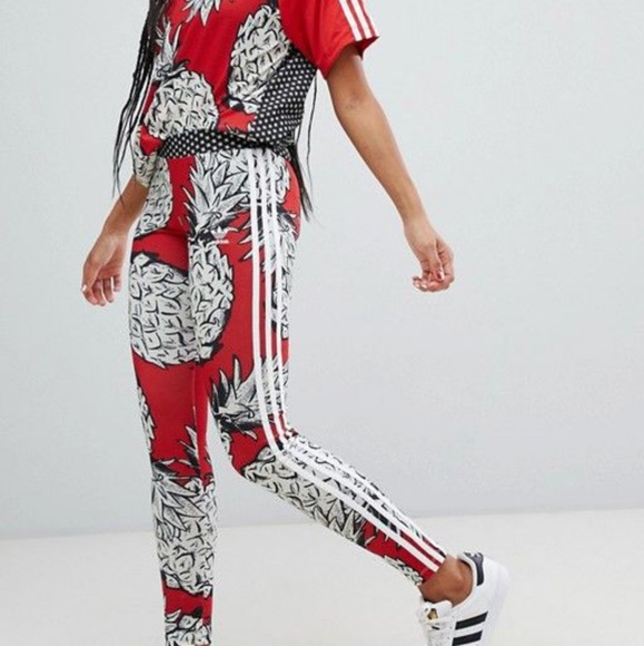 pineapple adidas leggings